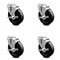 Service Caster 5 Inch Soft Rubber Wheel Swivel Bolt Hole Caster Set with Brake SCC-BH20S514-SRS-TLB-4 - alternate 1